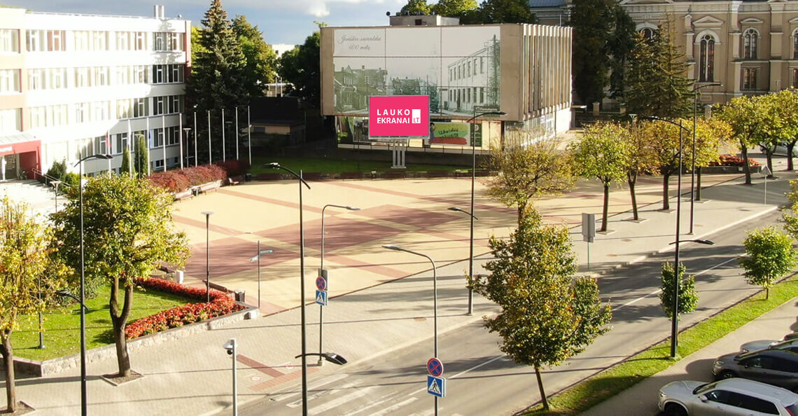 LAUKO MEDIA EKRANAS CENTRAS JONIŠKYJE