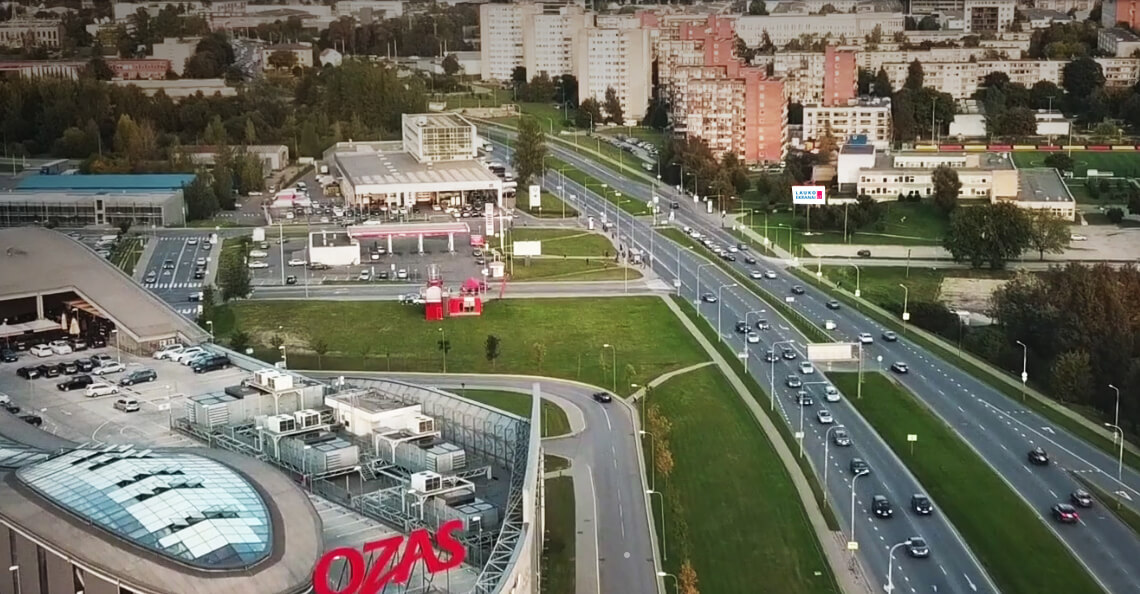 lauko media ekranas nuomai Compensa Vilniuje